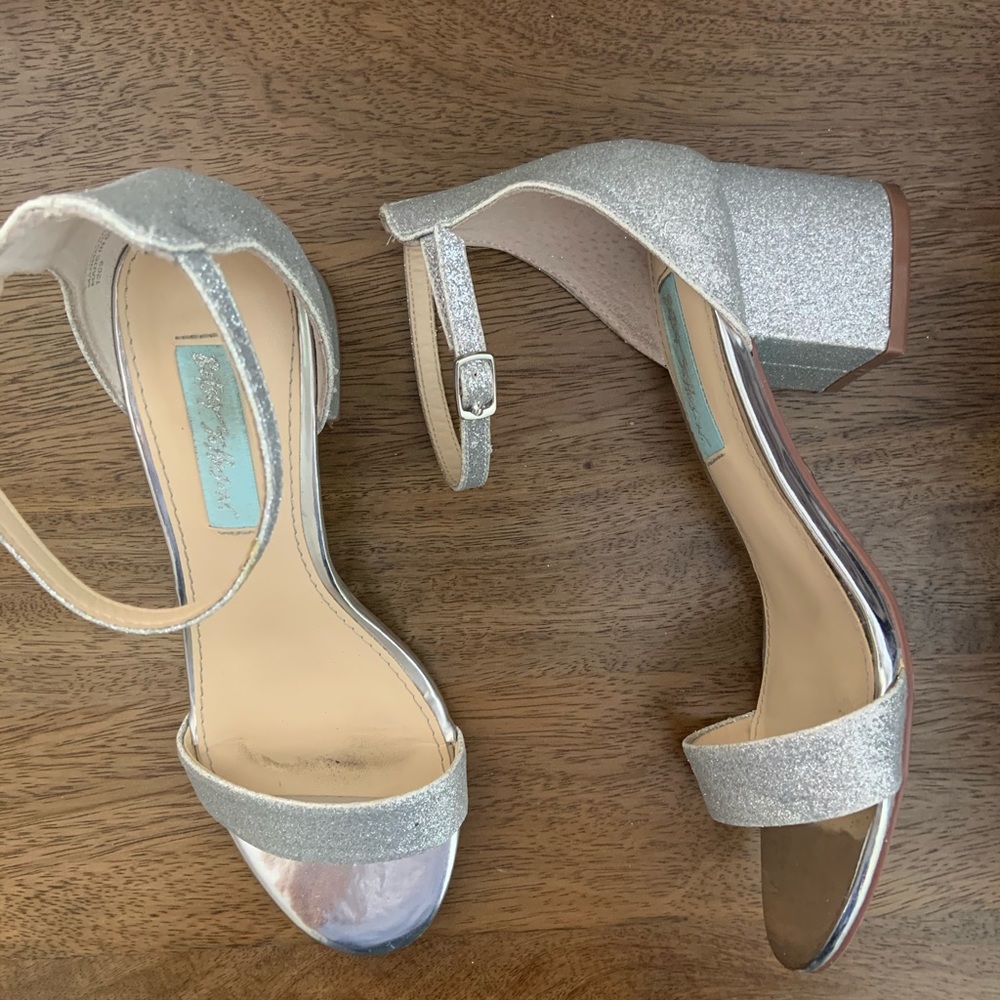 Betsey Johnson Silver Heels